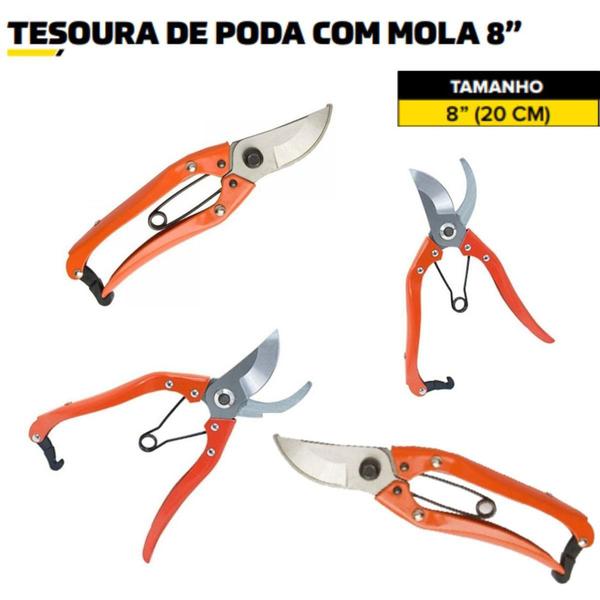 Imagem de Tesoura Alicate De Poda para Jardim Jardineiro Planta Galhos - Fertak Tool