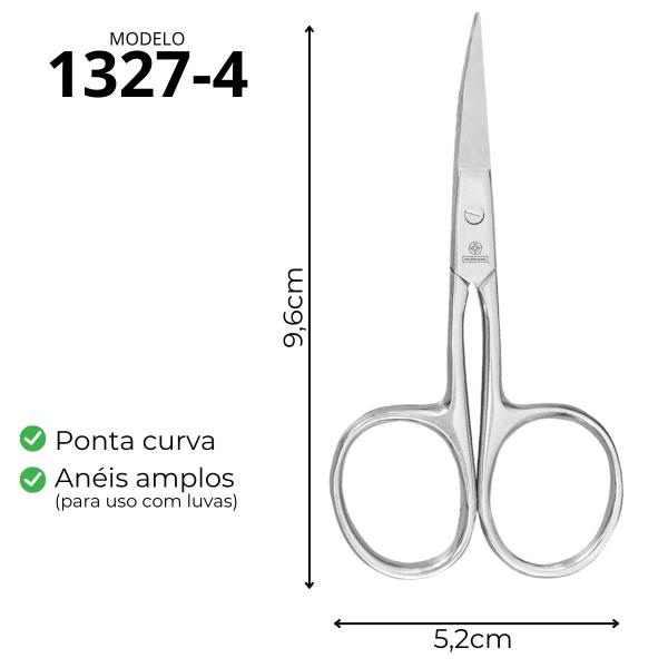 Imagem de Tesoura Bordar Fio Navalha Curva Ponta Aguda Practical Mundial 10,2CM 1327-4