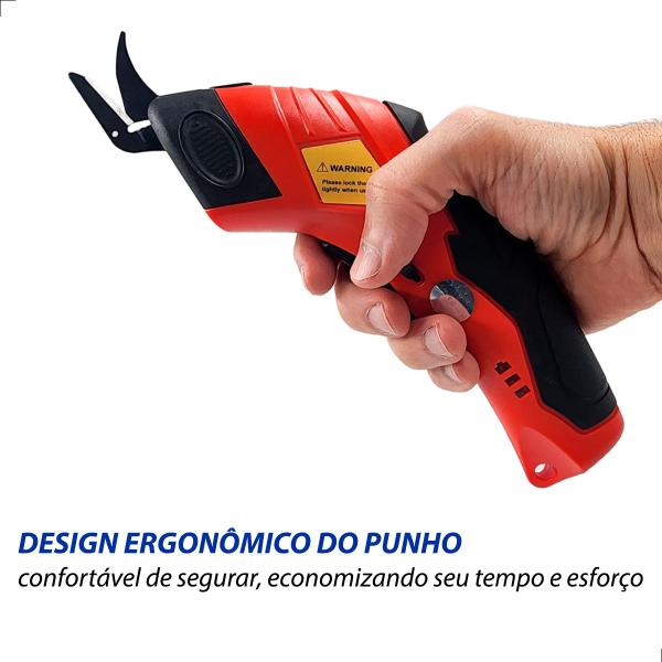 Imagem de Tesoura Costura Portátil Papel Couro Pano Com Fio Usb Recarregável Tecido Elétrica Aparador Costura Corte Tapete