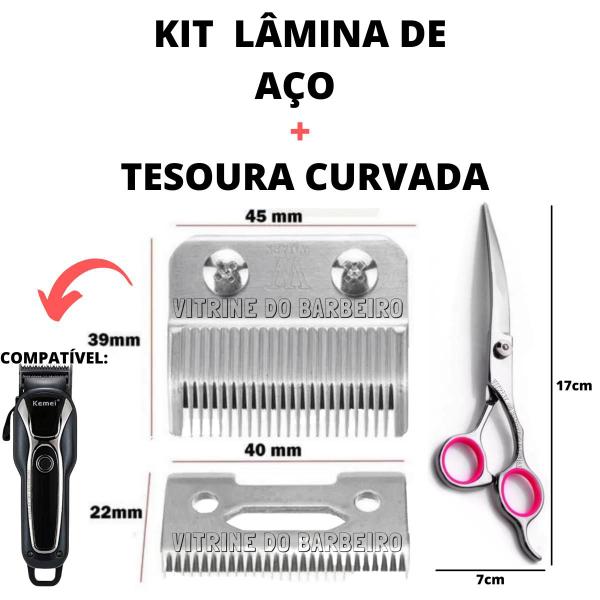 Imagem de Tesoura Curvada Tosa Pet + Lâmina De Ferro Kit Profissional!