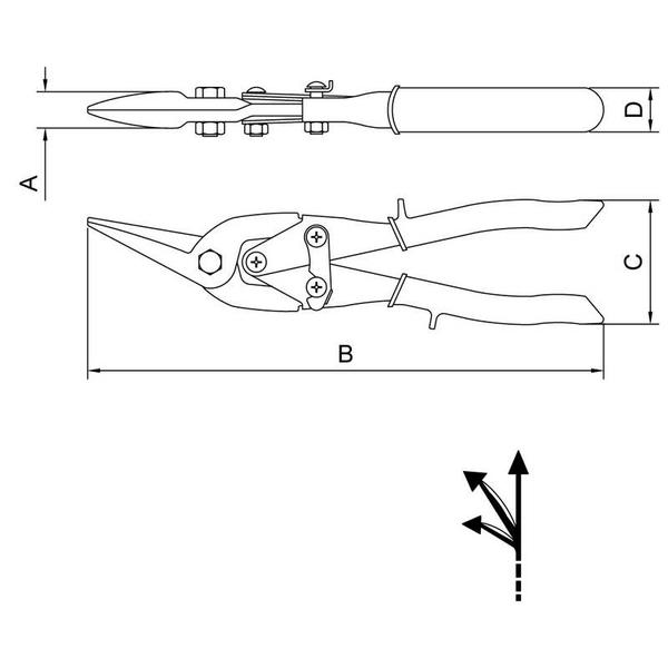 Imagem de Tesoura de aviacao corte esquerdo tramontina