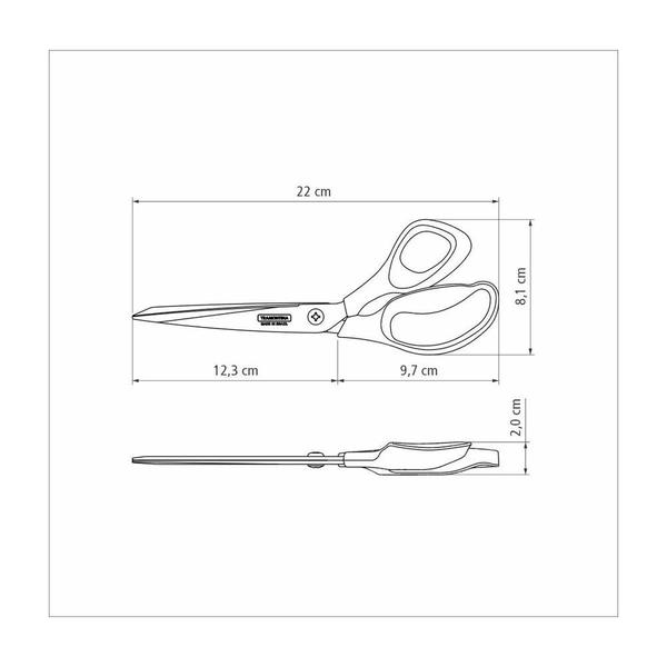 Imagem de Tesoura De Costura 8'' Lamina Inox Cabo Plástico - Tramontina