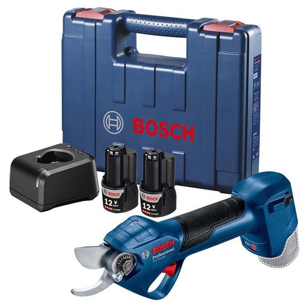 Tesoura de Poda a Bateria Pro Pruner BRUSHLESS 12V, 2 baterias, carregador e maleta - Bosch Imagem de Tesoura de Poda a Bateria Pro Pruner BRUSHLESS 12V, 2 baterias, carregador e maleta - Bosch