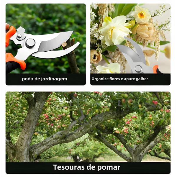 Tesoura de Poda de Aço Inoxidável em Formato de Bico de Pássaro - Ferramenta de Horticultura Imagem de Tesoura de Poda de Aço Inoxidável em Formato de Bico de Pássaro - Ferramenta de Horticultura