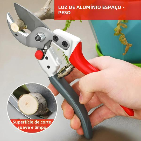 Tesoura de Poda Profissional Airaj - Para Jardim, Bonsai, Árvores Frutíferas e Flores Imagem de Tesoura de Poda Profissional Airaj - Para Jardim, Bonsai, Árvores Frutíferas e Flores