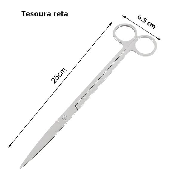 Tesoura e Pinça para Aquário - Aço Inoxidável - Ferramenta para Plantas Imagem de Tesoura e Pinça para Aquário - Aço Inoxidável - Ferramenta para Plantas