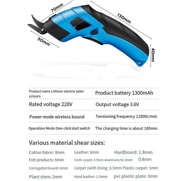 Imagem de Tesoura Elétrica Para Tecidos Papelão Couro Automática