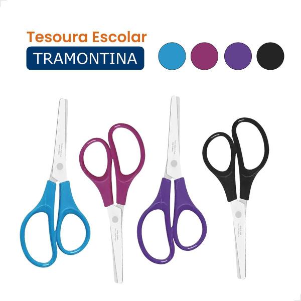 Tesoura Escolar 4 Monstercort Tramontina Misto Lamina De Aço Inox e Cabo De Polipropileno 25900144 Imagem de Tesoura Escolar 4 Monstercort Tramontina Misto Lamina De Aço Inox e Cabo De Polipropileno 25900144