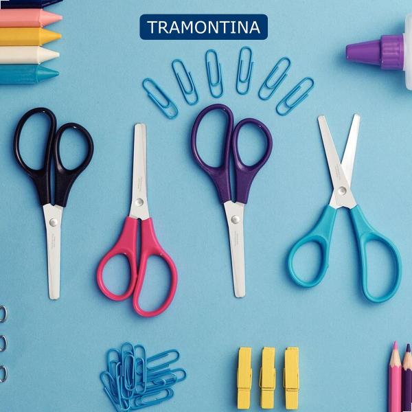Tesoura Escolar 4 Monstercort Tramontina Misto Lamina De Aço Inox e Cabo De Polipropileno 25900144 Imagem de Tesoura Escolar 4 Monstercort Tramontina Misto Lamina De Aço Inox e Cabo De Polipropileno 25900144
