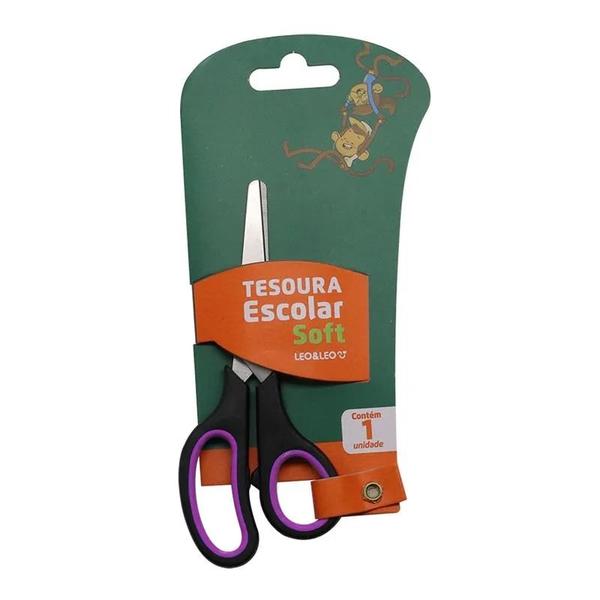 Imagem de Tesoura Escolar Soft 13cm - LeoLeo