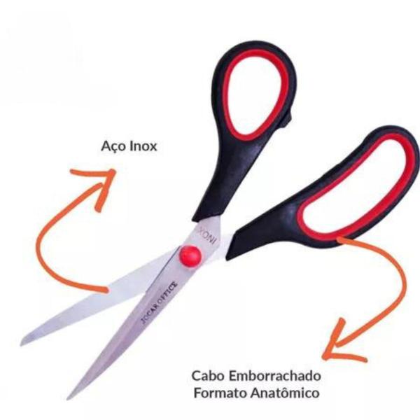 Tesoura Grande Multiuso Escritório Corte Preciso 21Cm 8 Polegadas Jocar Office - Leonora Imagem de Tesoura Grande Multiuso Escritório Corte Preciso 21Cm 8 Polegadas Jocar Office