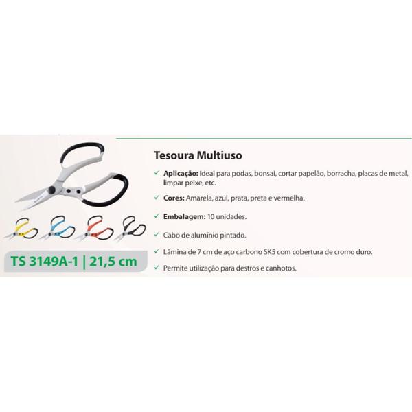 Imagem de Tesoura Multiuso 21,5 Cm TS 3149A-1 Trapp