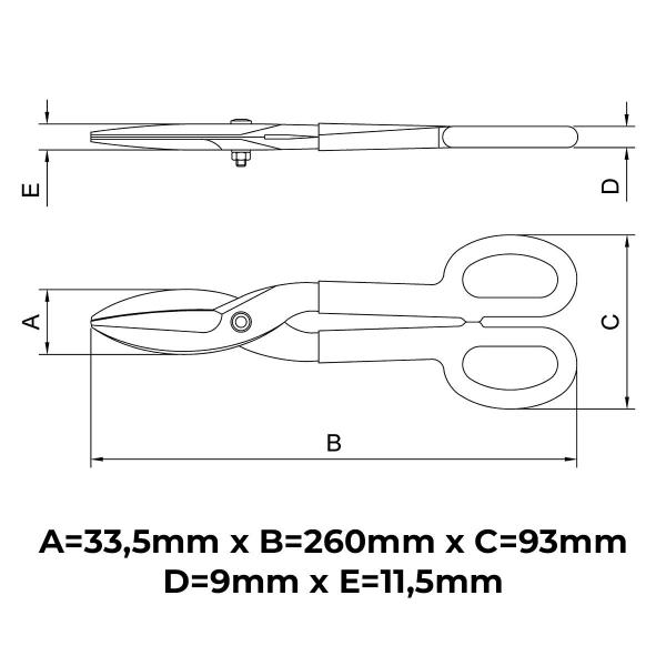 Imagem de Tesoura para Chapas 10" Modelo Americano Tramontina 44023110