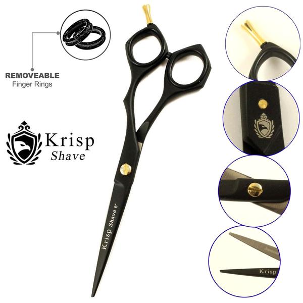 Imagem de Tesoura para cortar cabelo Krisp Shave em aço inoxidável 15cm