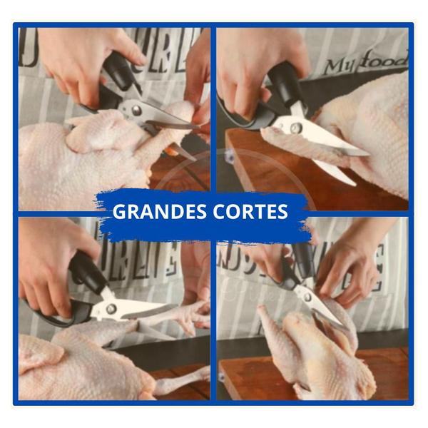 Imagem de Tesoura para Frango Cortar Aves Carnes e Frango Assado Inox - Cozinha - Trinchar Cortar Frango Carne - Premium