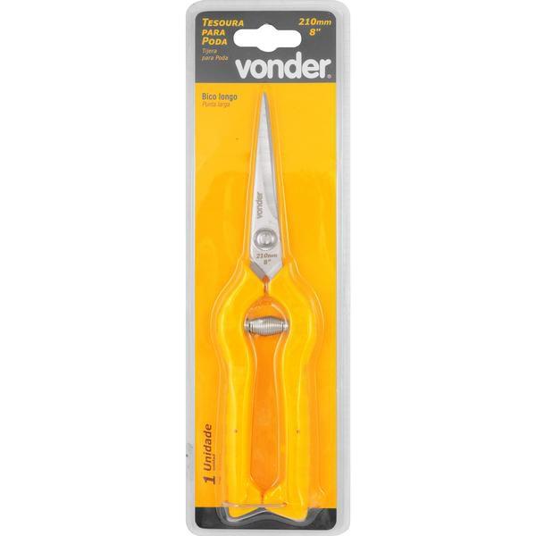 Tesoura para Poda Bico Longo 8" - Vonder Imagem de Tesoura para Poda Bico Longo 8" - Vonder