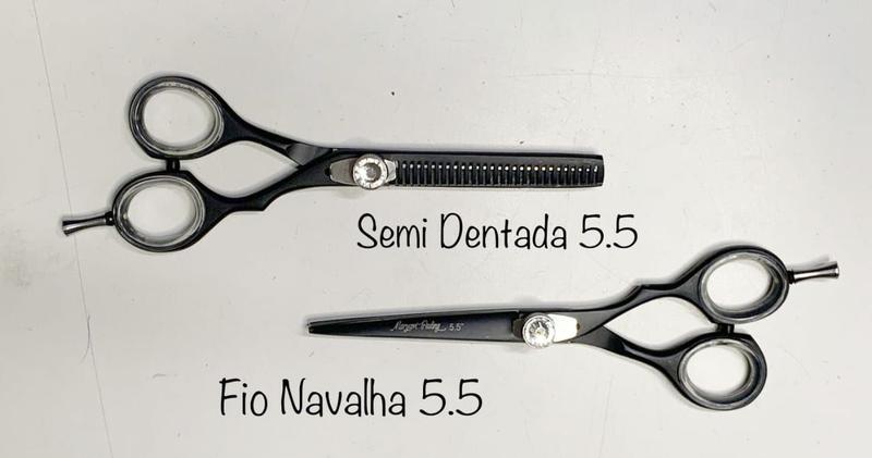 Imagem de Tesoura Para Tosa Semi Dentada 5.5 Polegadas Multicolor Maryam Trading