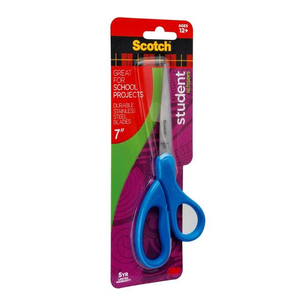 Imagem de Tesoura Scotch 18cm (1407SG) - Azul, Verde ou Roxa - Ideal para Estudantes