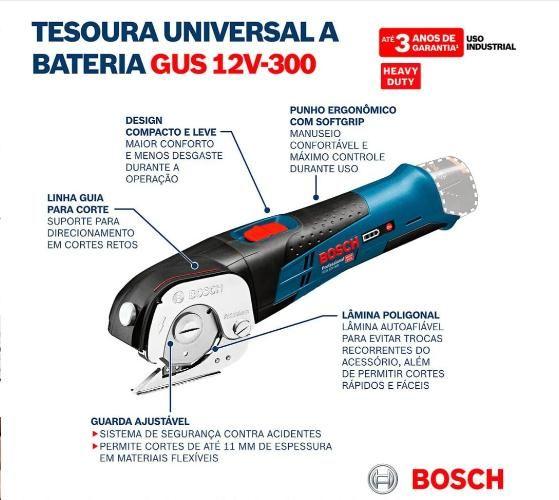 Imagem de Tesoura Universal Gus 12v-330 220v S/ Carreg. S/ Bateria