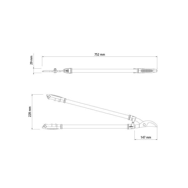 Tesourão de Poda Tipo Bypass Tramontina em Aço com Cabo Metalico 60 cm Imagem de Tesourão de Poda Tipo Bypass Tramontina em Aço com Cabo Metalico 60 cm