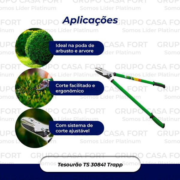 Imagem de Tesourão Para Poda Trapp TS 30841 Lâmina Em Aço Carbono Teflonado