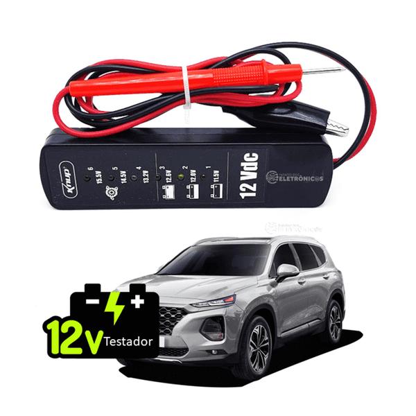 Imagem de Testador  De Bateria 12v Alternador Automotivo Moto Carro Seguro E Fácil KPBT0