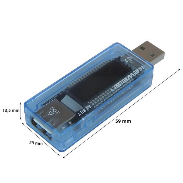 Imagem de Testador De Bateria USB Volt Ampere Capacidade Detector Medidor De Carregador De Energia Móvel