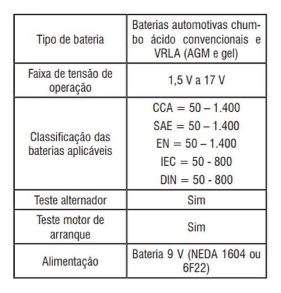 Imagem de Testador de Baterias E Alternador Com Impressora Vonder Tbv1400