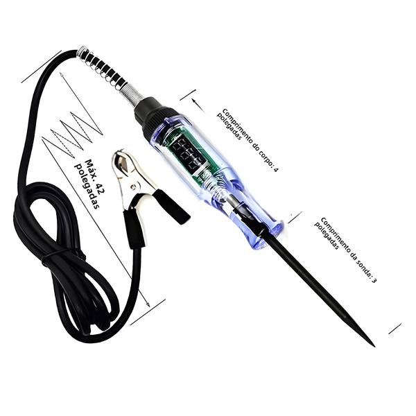 Imagem de Testador de Circuito Universal para Carro e Caminhão 6V/12V/24V - Lâmpada de Teste com Sonda