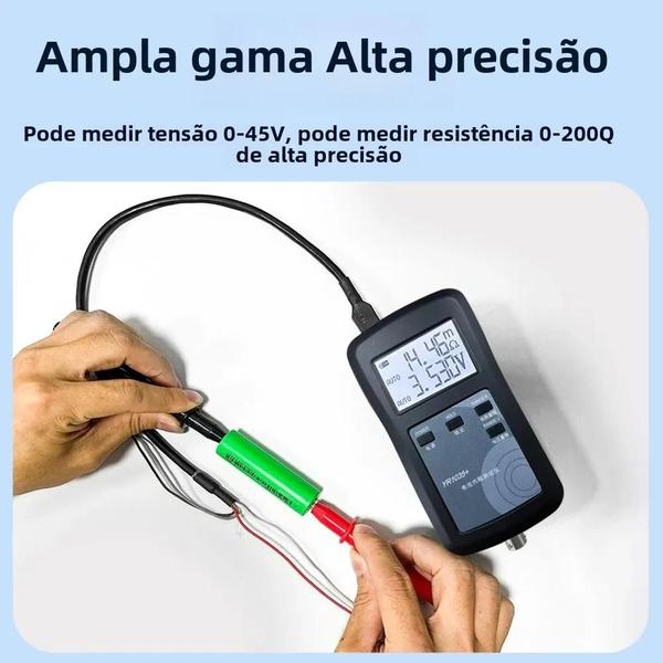 Imagem de Testador De Resistência Interna De Bateria De Lítio Digital De 4 Fios 100V Ohm Medidor Para Ni-MH