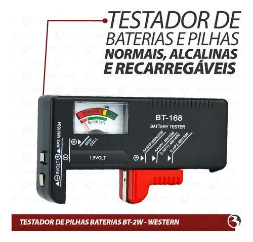 Imagem de Testador Medidor De Pilha E Bateria 1.5v E 9v Bt-2 Western P