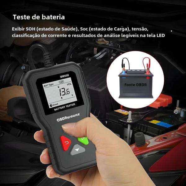 Imagem de Testador Universal de Bateria de Carro BM550 - 6V, 12V e 24V (100-2000 CCA)