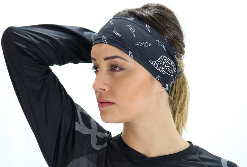 Imagem de Testeira HeadBand Asas Preto HUPI