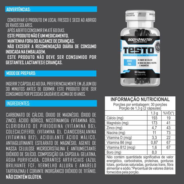 Imagem de Testo 60 capsulas Vitaminas e Minerais com Boro