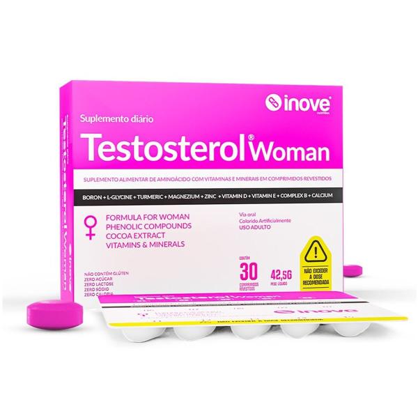 Testosterol Woman Para Mulheres 30 Comprimidos Inove Nutrition Imagem de Testosterol Woman Para Mulheres 30 Comprimidos Inove Nutrition