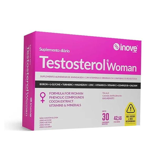 Testosterol Woman Para Mulheres 30 Comprimidos Inove Nutrition Imagem de Testosterol Woman Para Mulheres 30 Comprimidos Inove Nutrition
