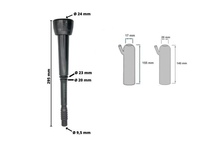 Imagem de Teteira Insuflador Flex 9,5mm Univesal Jogo C/ 4 Uni Ordenha Classico