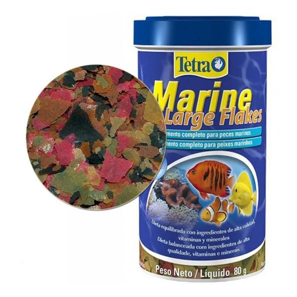 Tetra Marine Large Flakes 80g Alimento para Peixes Marinhos Imagem de Tetra Marine Large Flakes 80g Alimento para Peixes Marinhos