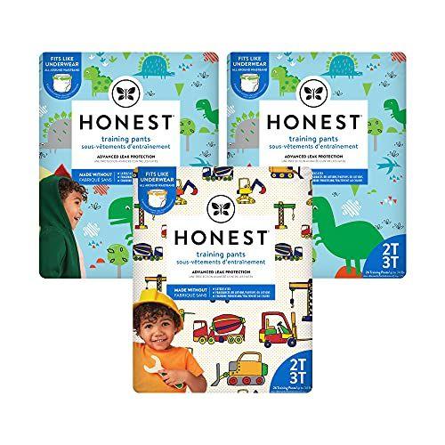 Imagem de The Honest Company Training Pants, Dinosaurs + Construction Zone, Size 2T/3T, 78 Count