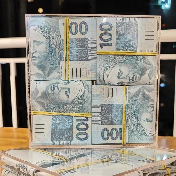 Imagem de The Money Box Nota 100 Reais Cédulas Dinheiro Caixa Milhão