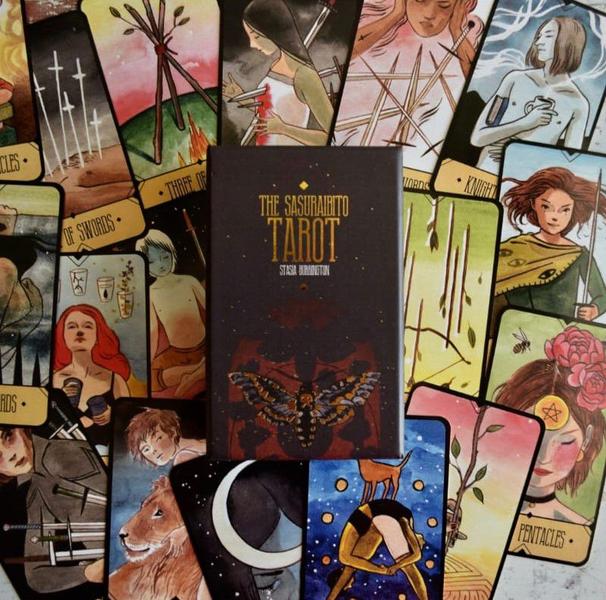 Imagem de The Sasuraibito Tarot Deck Tarô De Bordas Douradas Baralho de Cartas Oráculo