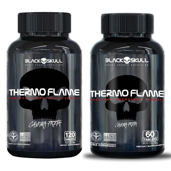 Imagem de Thermo Flame 120 Caps + Thermo Flame 60 Caps Black Skull