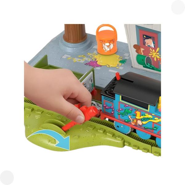 Thomas e seus amigos pista Entrega de Tinta HTN34 - Mattel - Fisher Price Imagem de Thomas e seus amigos pista Entrega de Tinta HTN34 - Mattel