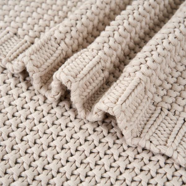 Imagem de Throw Bedding Longhui Bedding Chunky Cable Knit 100% algodão