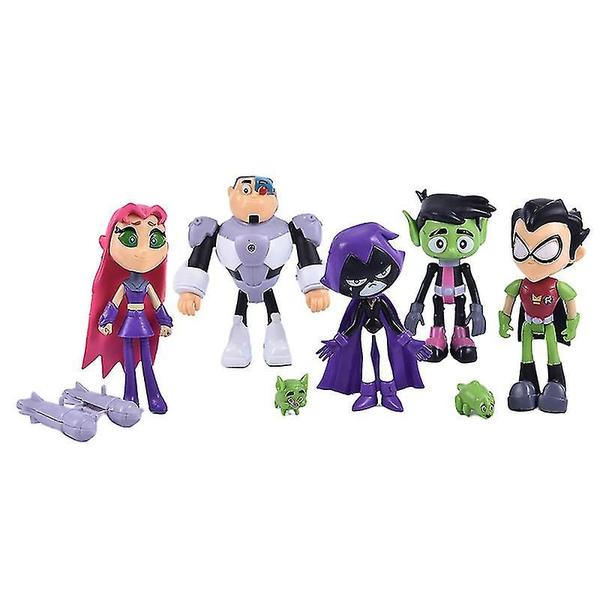 Imagem de Tianrui 7pcs/set Jovens Titãs Go Robin Cyborg Beast Boy Raven