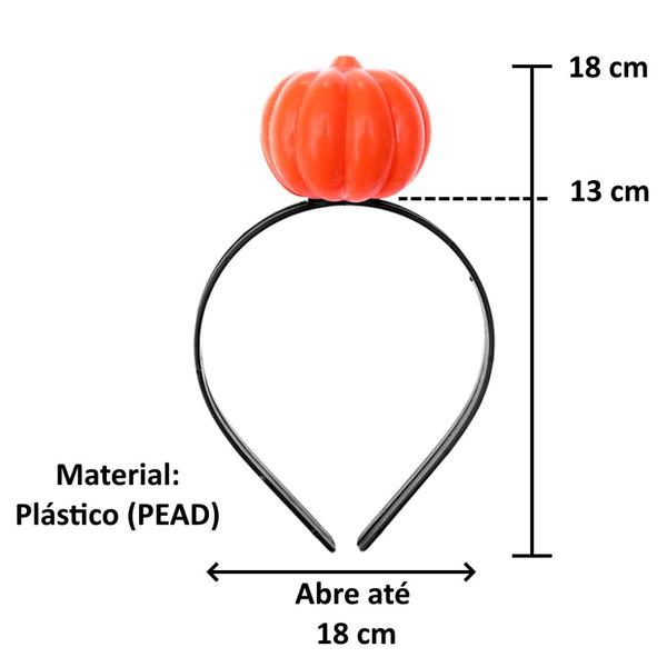 Imagem de Tiara de Abóbora Fantasia dia Bruxas Halloween Infantil