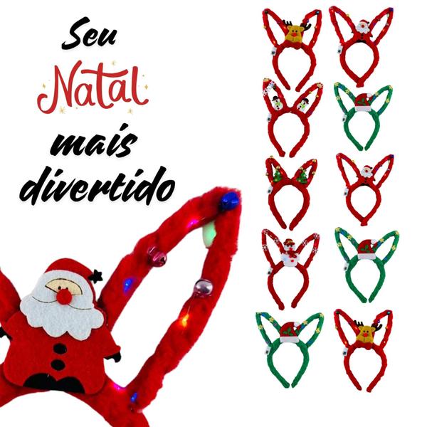 Imagem de Tiara Enfeites De Natal Com Pisca De Fadas Colorido Adicionar aos favoritos