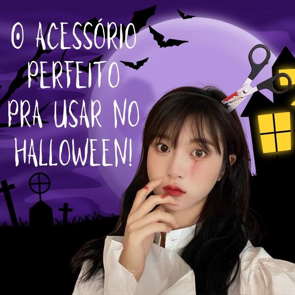 Imagem de Tiara Halloween Fantasia Diversos Modelos Faca Chifres Assustador Dia das Bruxas Festa Fantasia