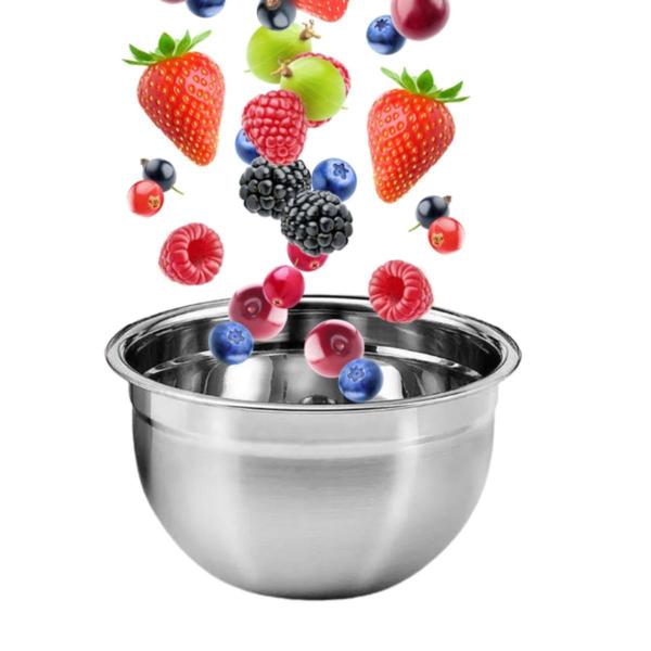 Imagem de Tigela Bowl Aço Inox 26cm Fundo Multiuso Profissional