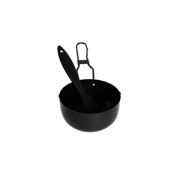 Imagem de Tigela Bowl Alça e Pincel Culinario Silicone Preto Churrasco